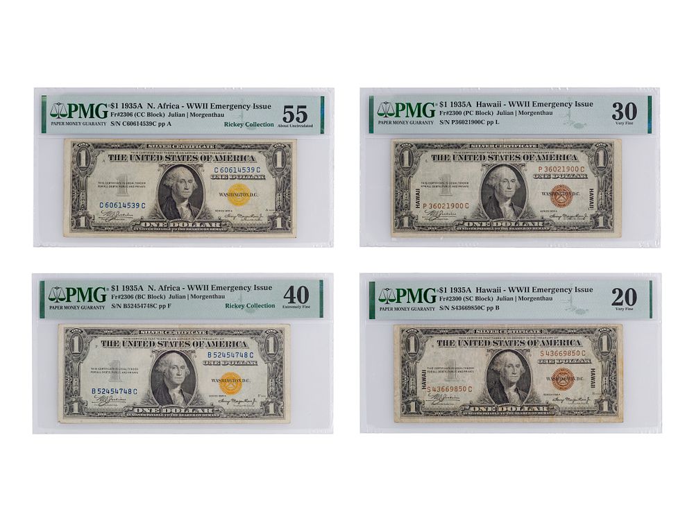 Lot 605: 1935-A $1 Hawaii and North Africa Collection