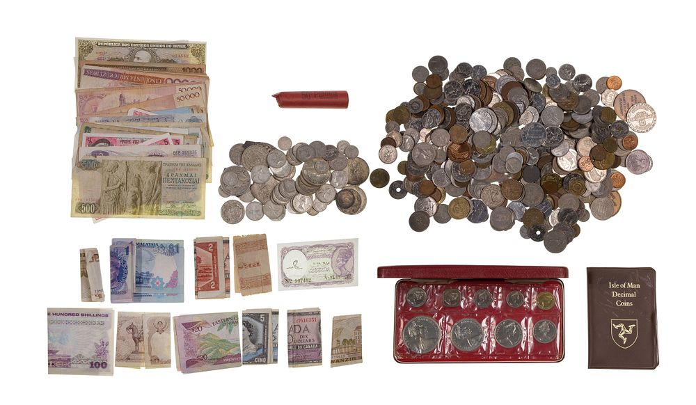 Lot 617: World Coin and Currency Assortment