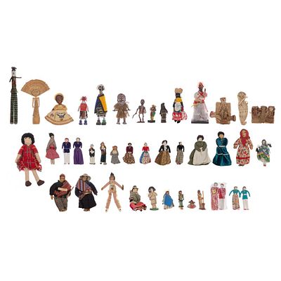 Ethnographic Doll Assortment Approximately (40) items having various designs, styles and 