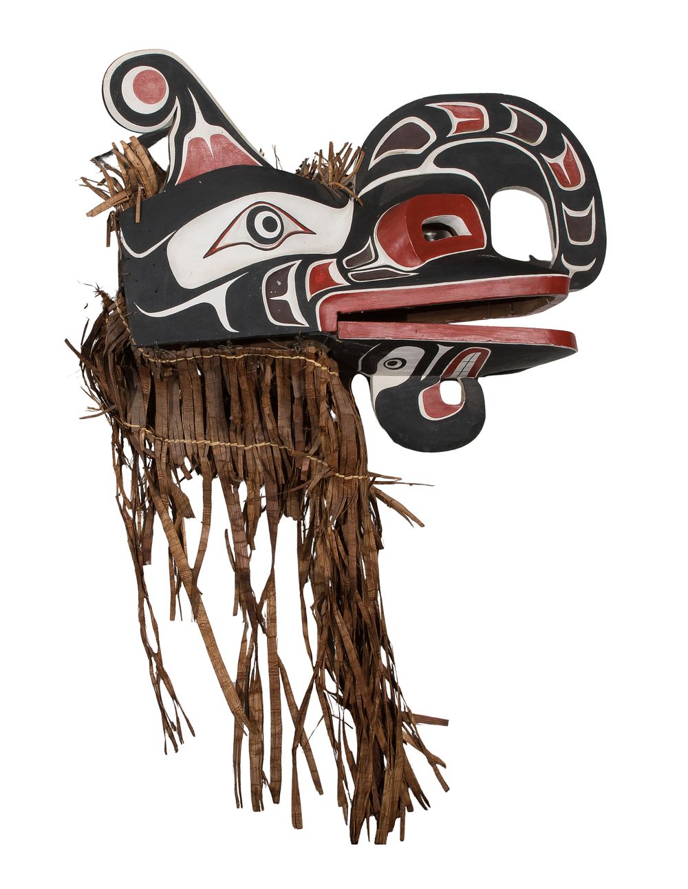 Lot 644: Patrick Hunt (Kwagiulth, b.1966) 'Crooke Beak' Cannibal Bird Wood Mask