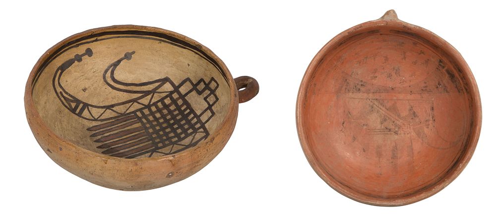 Lot 658: Attributed to Nampeyo of Hano (Hopi, 1859-1942) Polychrome Pottery Bowl