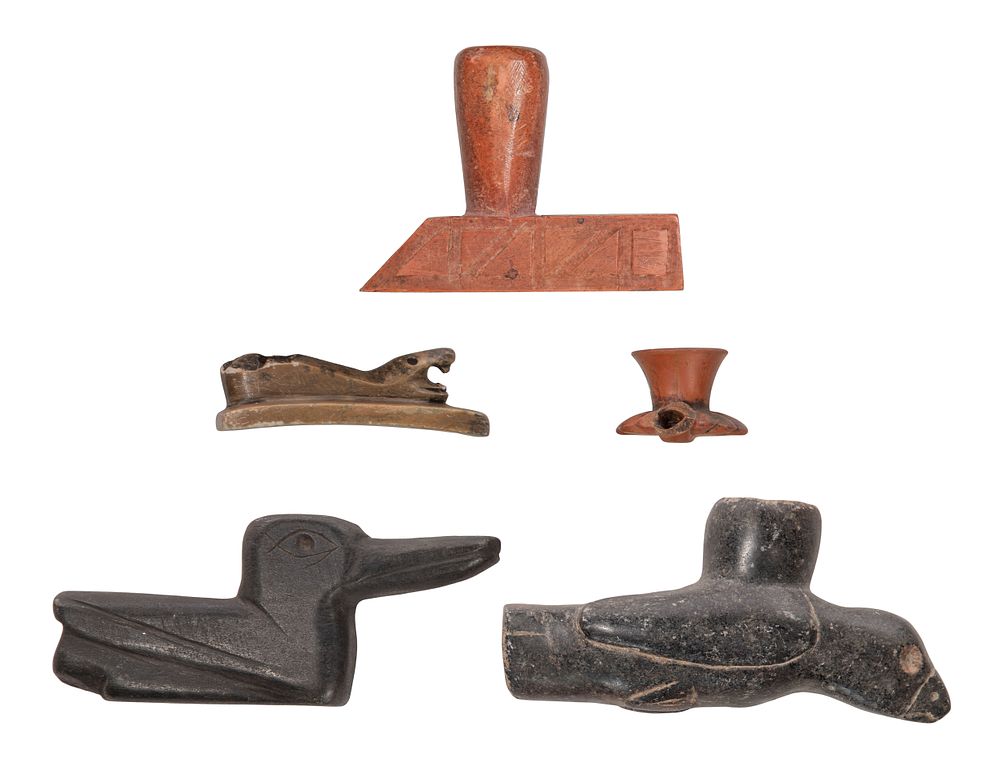 Lot 672: Native American Indian Pipe Assortment