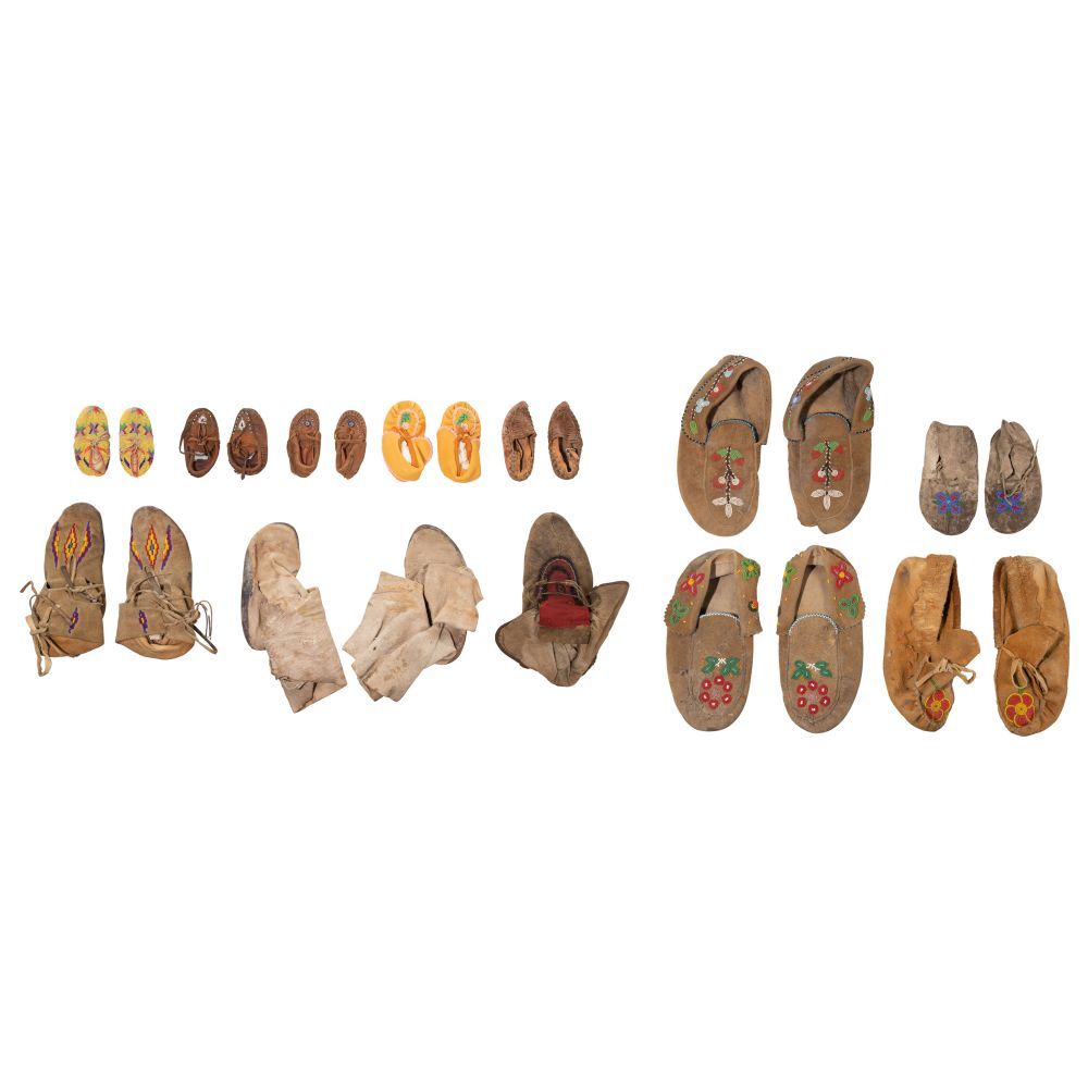 Lot 702: Native American Moccasin Assortment