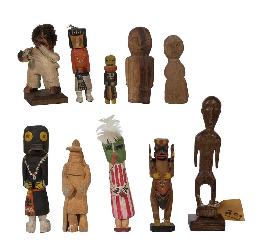 Lot 706: Native American / First Nations Carved Wood Figurine Assortment