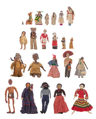 Ethnographic Doll Assortment (23) items having various designs Property from: an Estate 