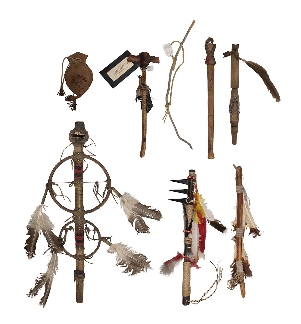 Lot 728: Native American Dancing Stick Assortment