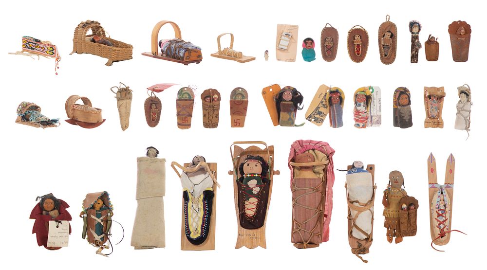 Lot 741: Native American Papoose Doll Assortment