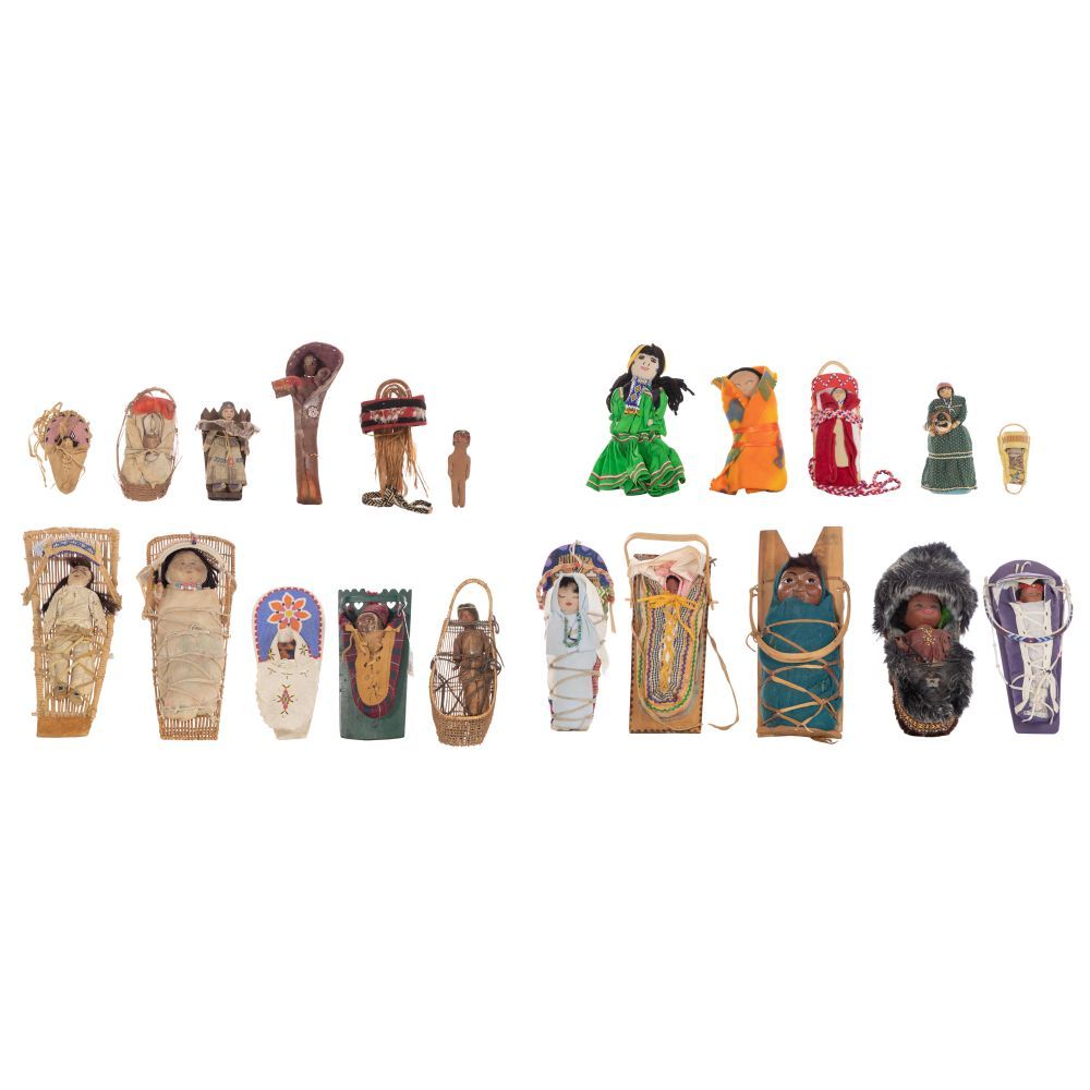 Lot 742: Native American Papoose Doll Assortment