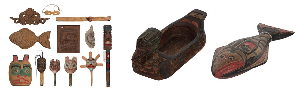 Lot 753: Native American Northwest Coast Object Assortment