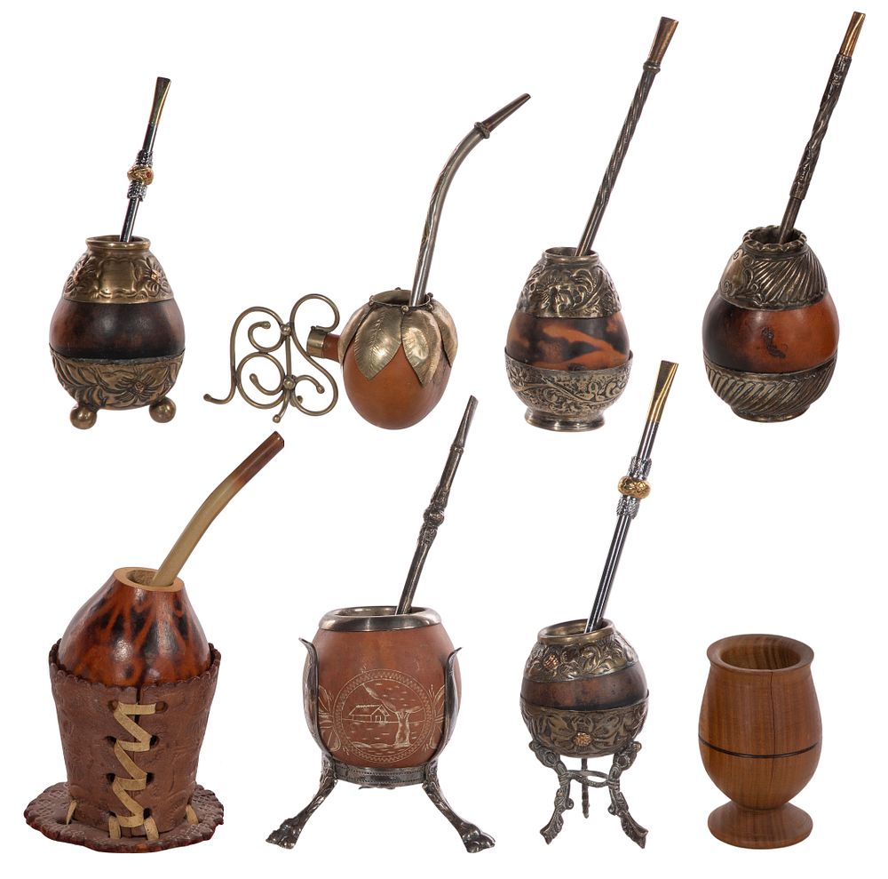 Lot 756: Mate Cup and Bombilla Assortment