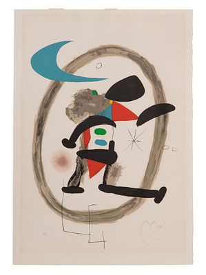 Joan Miro - Joan Miro (Spanish, 1893-1983) 'Arlequin Circonscit' Lithograph 1973, pencil signed 
