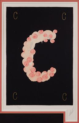 Erte (Romain De Tirtoff) - Romain de Tirtoff 'Erte' (Russian / French, 1892-1990) 'The Letter C' 