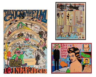 Red Grooms - Red Grooms (American, b.1937) '10 Independents' Lithograph Exhibition Poster 1972 