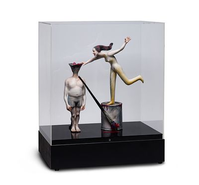 Patti Warashina - Patti Warashina (American, b.1940) 'Admonishment of the Paint Taker' Ceramic 