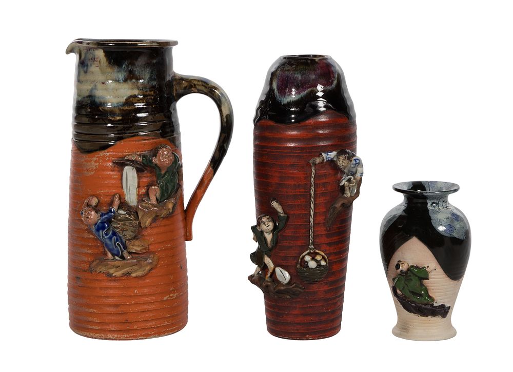 Lot 251: Japanese Sumida Gawa Pottery