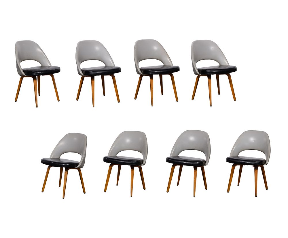 Lot 254: Eero Saarinen for Knoll Model 72 Executive Leather Chairs