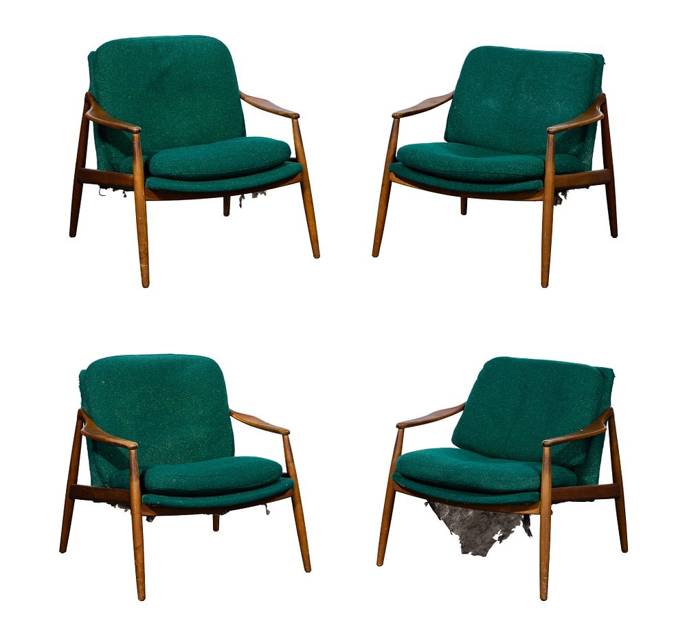 Lot 257: Mid Century Modern Teak Armchair Collection