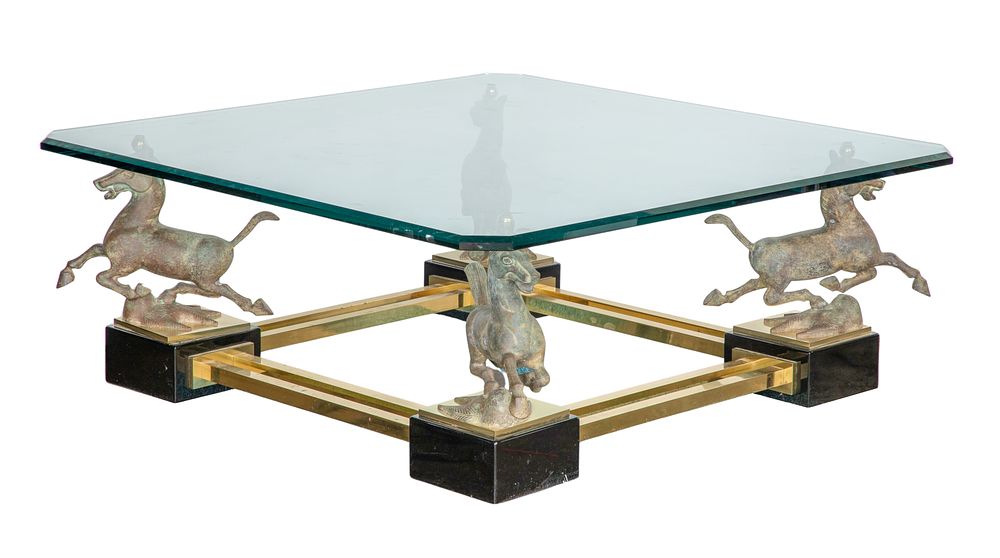 Lot 260: Attributed to Maison Charles 'Flying Horse of Gansu' Coffee Table