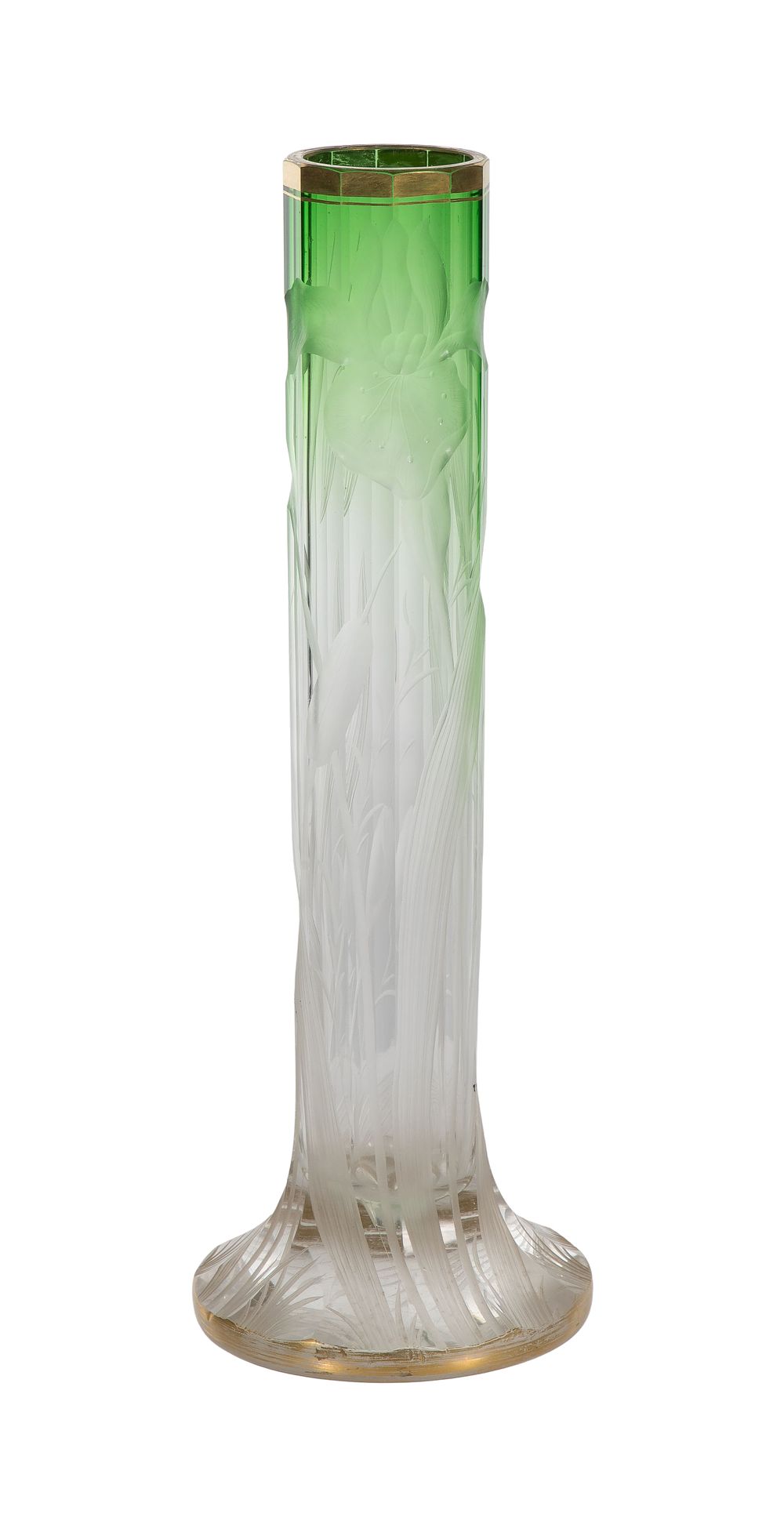 Lot 298: Attributed to Moser Intaglio Glass Vase