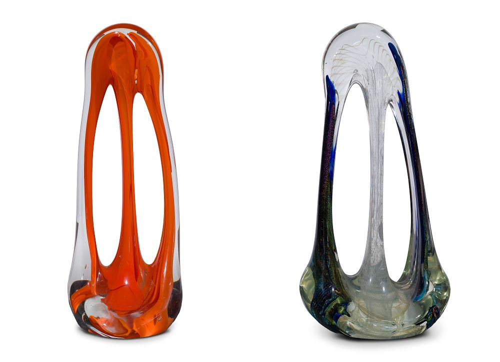 Lot 299: Rollin Karg (American, b.1944) Art Glass Sculptures