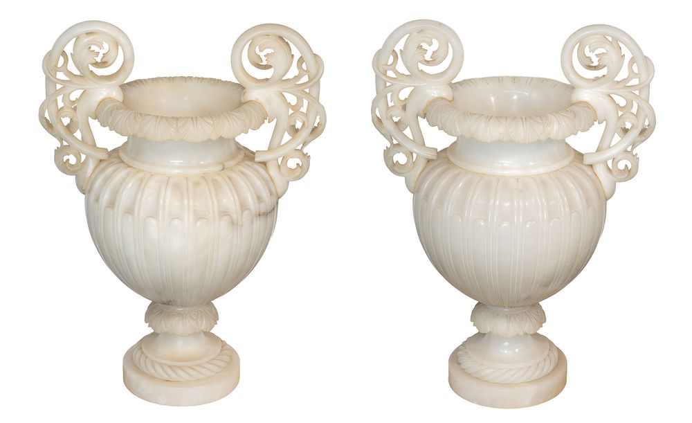 Lot 322: Alabaster Urns
