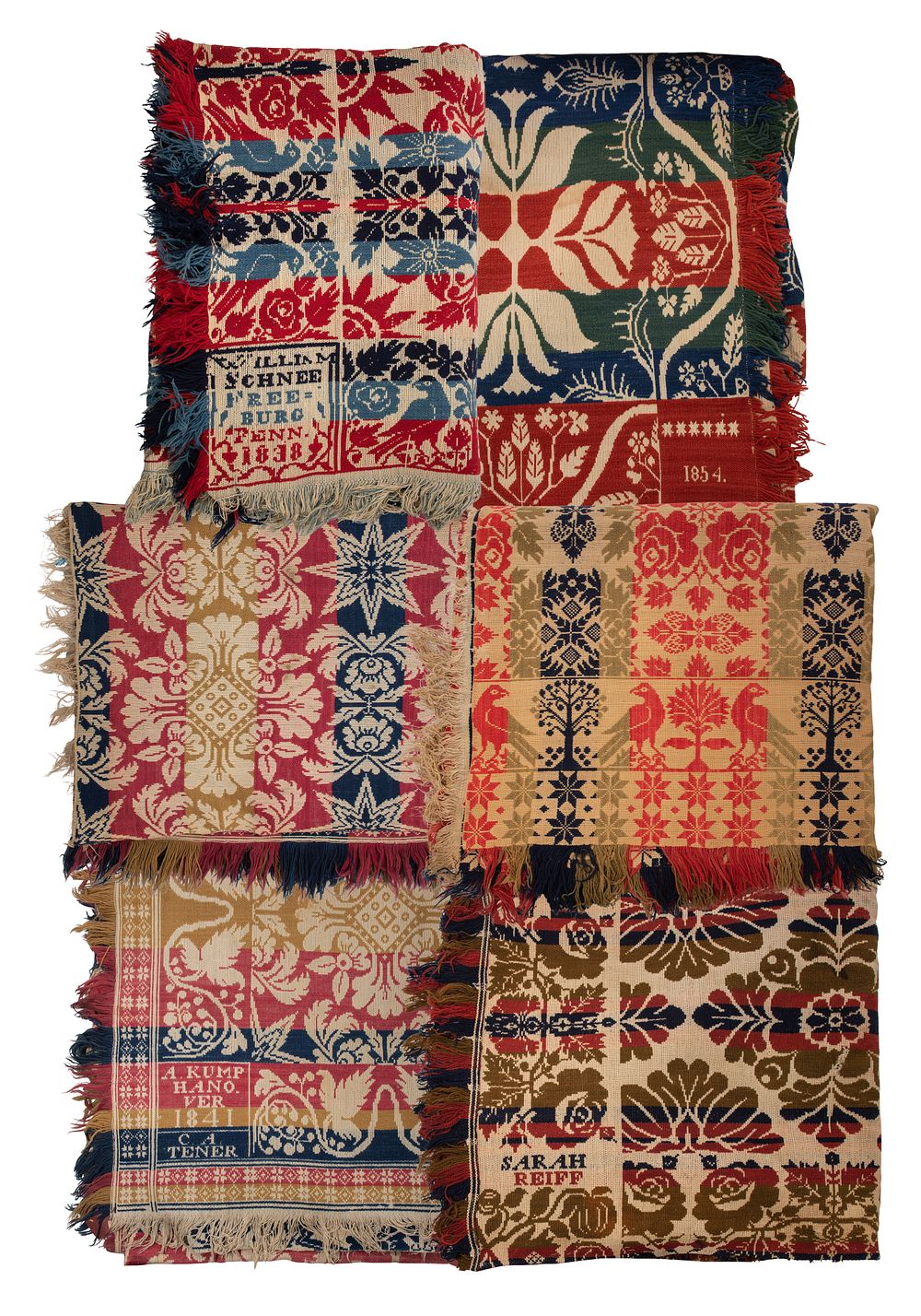Lot 337: Jacquard Coverlet Assortment