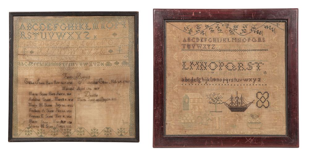 Lot 362: Cross-stitch Samplers