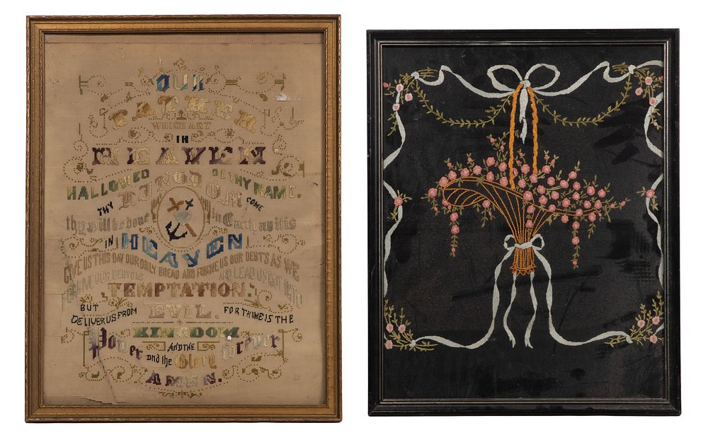 Lot 365: Framed Needlework
