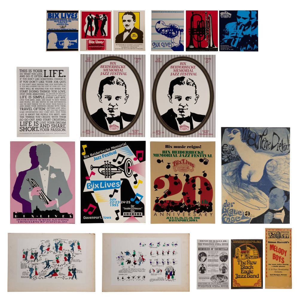 Lot 394: Bix Beiderbecke Jazz Festival Poster Assortment