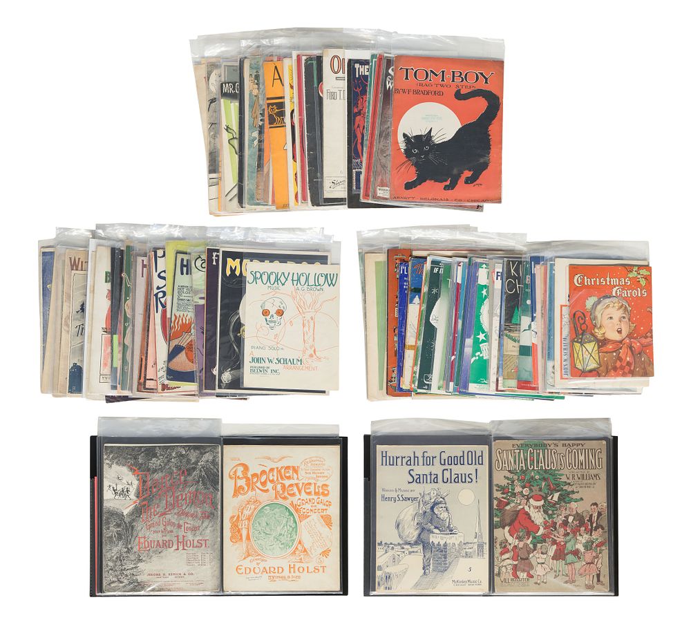 Lot 399: Halloween and Christmas Sheet Music Assortment