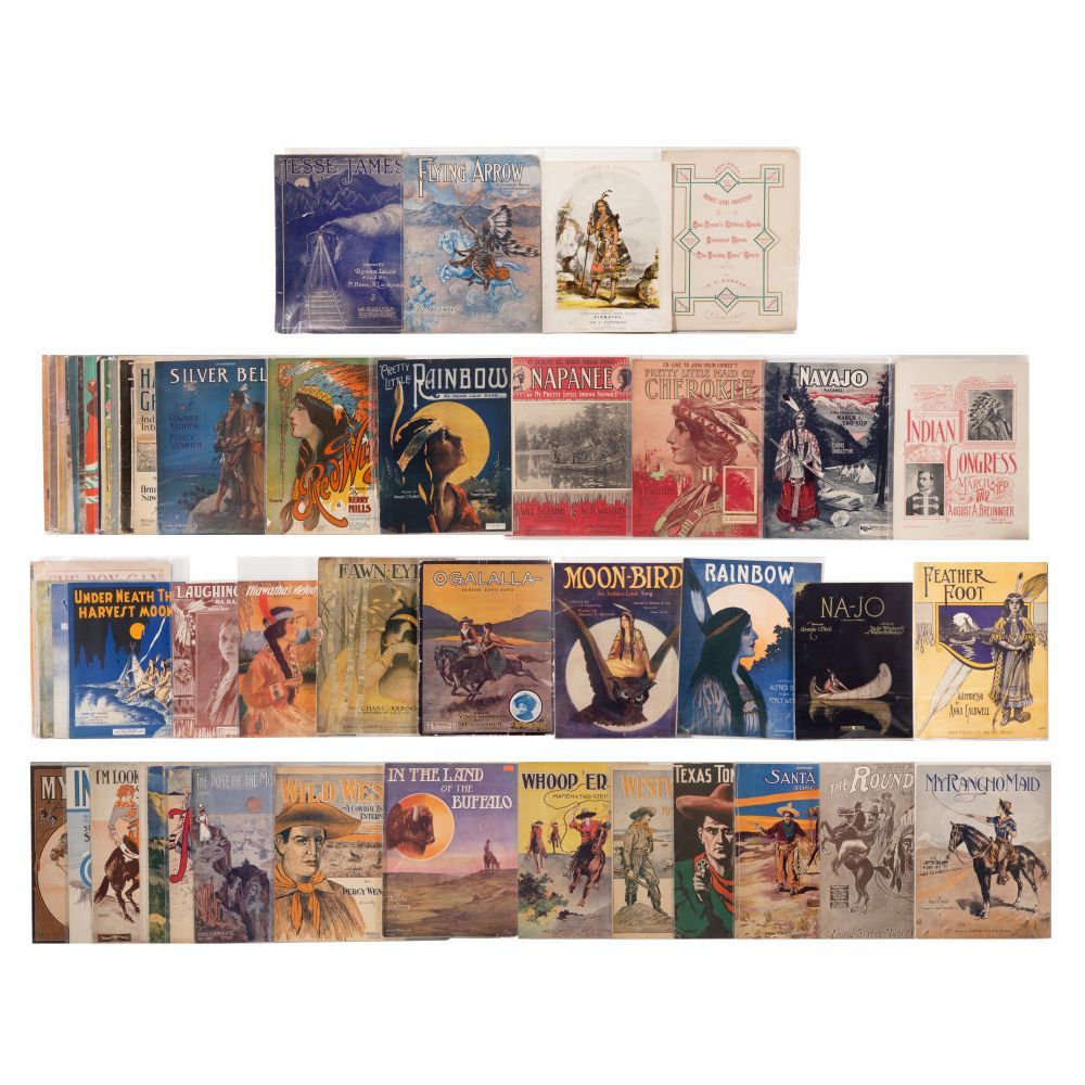 Lot 401: Native American and Cowboy Sheet Music Assortment