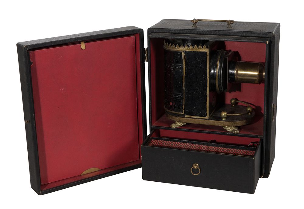 Lot 414: Magic Lantern Projector and Slide Assortment