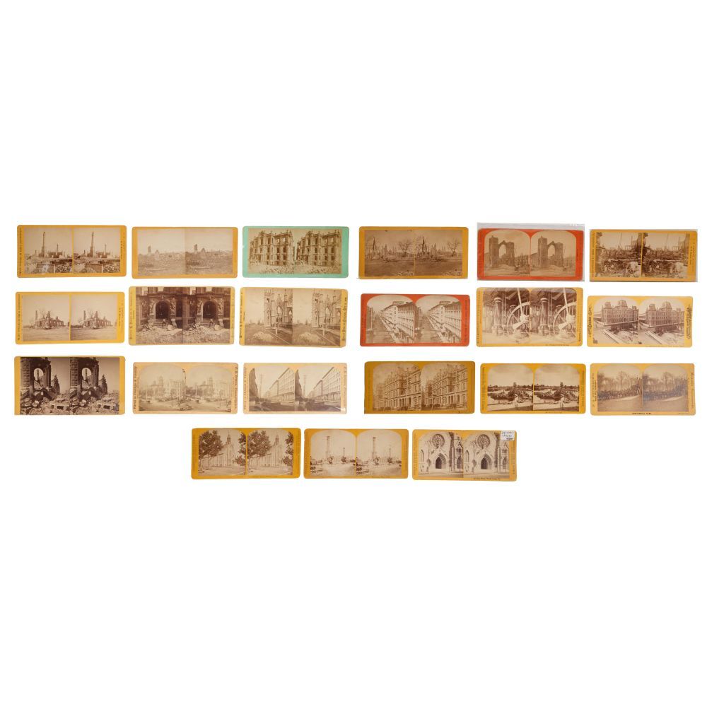 Lot 454: Chicago Fire Aftermath Stereoview Assortment