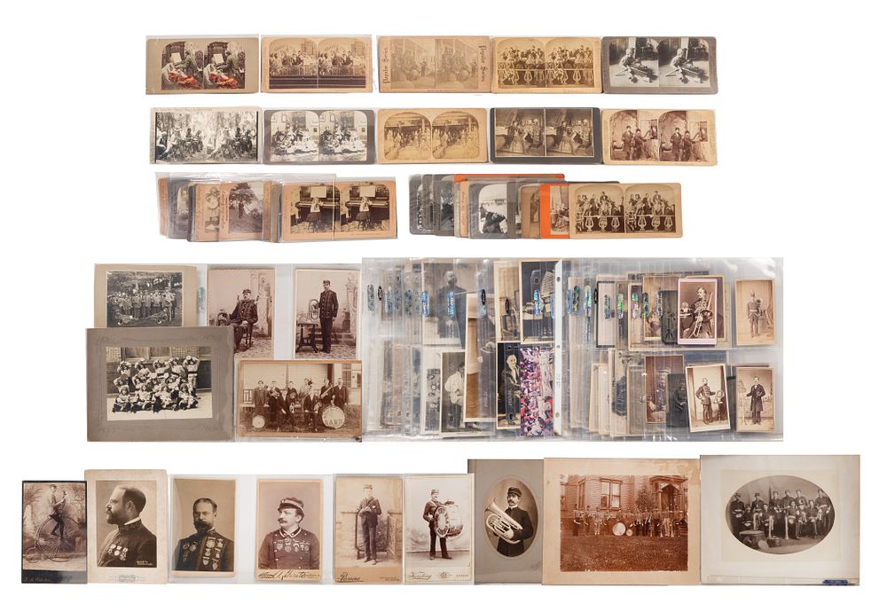 Lot 461: Musician Photograph and Stereoview Assortment