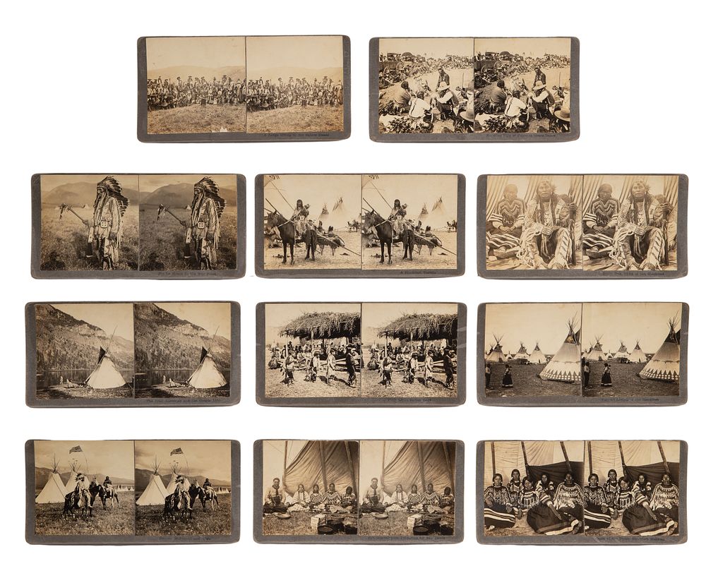 Lot 462: Norman A. Forsyth (American, 1869-1949) Native American Stereoview Assortment