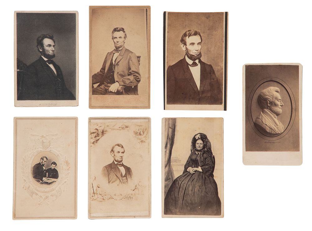 Lot 463: Abraham Lincoln Carte de Visite, Postcard and Photograph Assortment