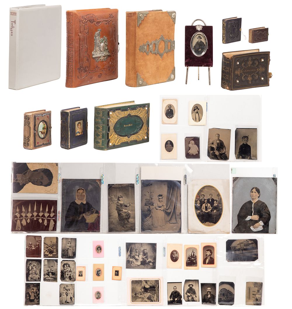 Lot 496: Tin Type and Photographic Card Assortment