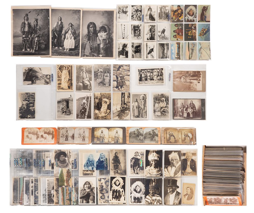 Lot 498: Native American Stereoview and Photograph Assortment