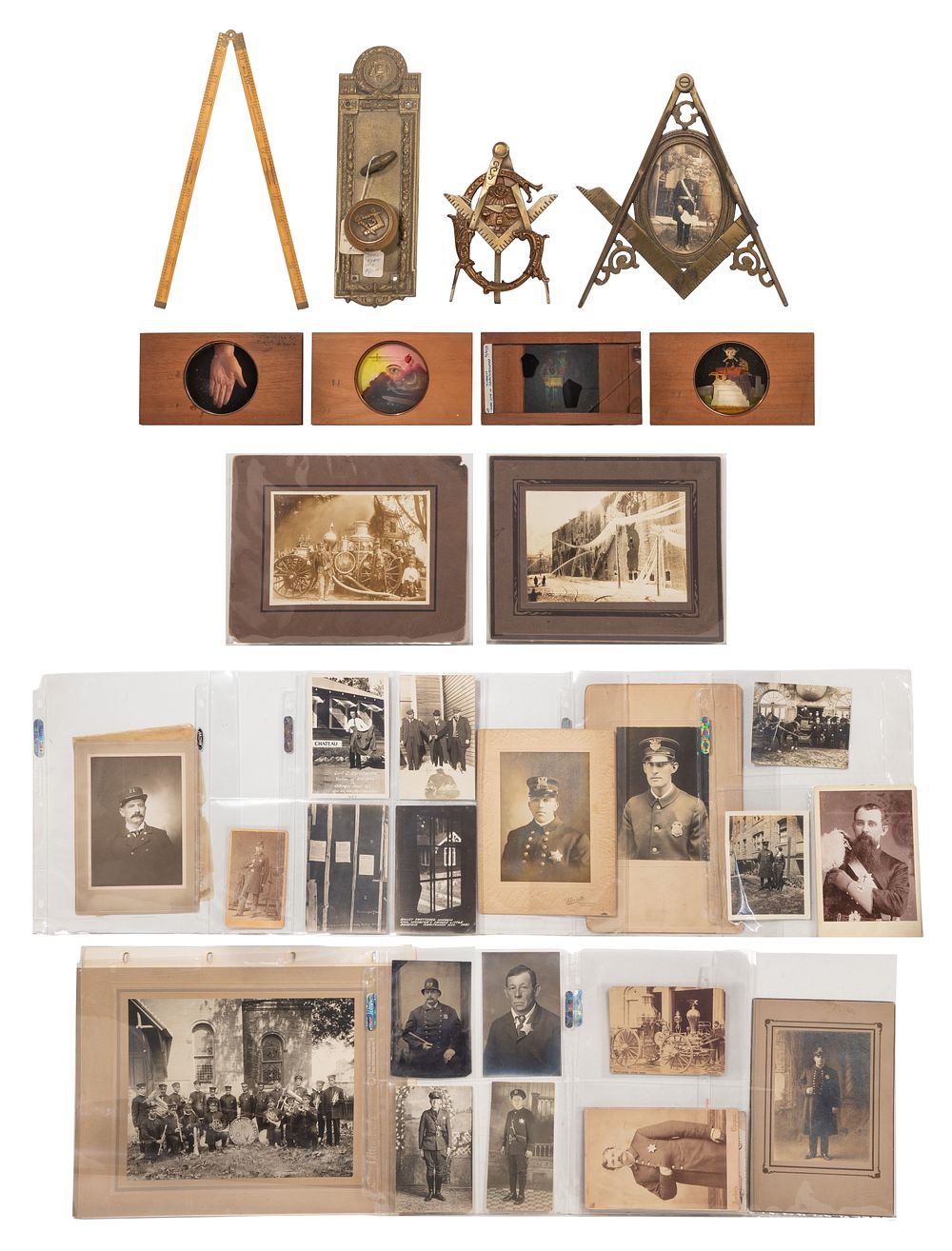 Lot 514: Police, Fire and Fraternal Photographic Assortment