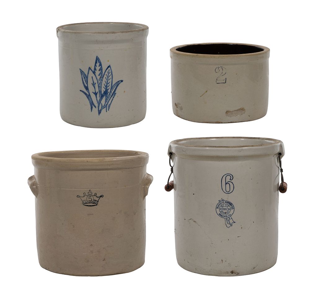 Lot 525: Stoneware Crock Assortment