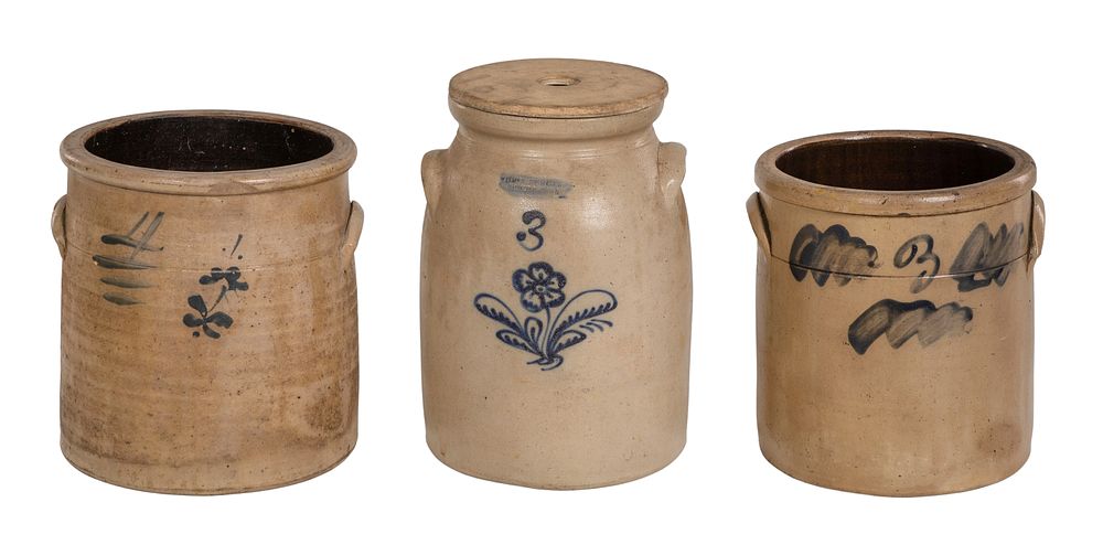 Lot 529: Stoneware Crock Assortment