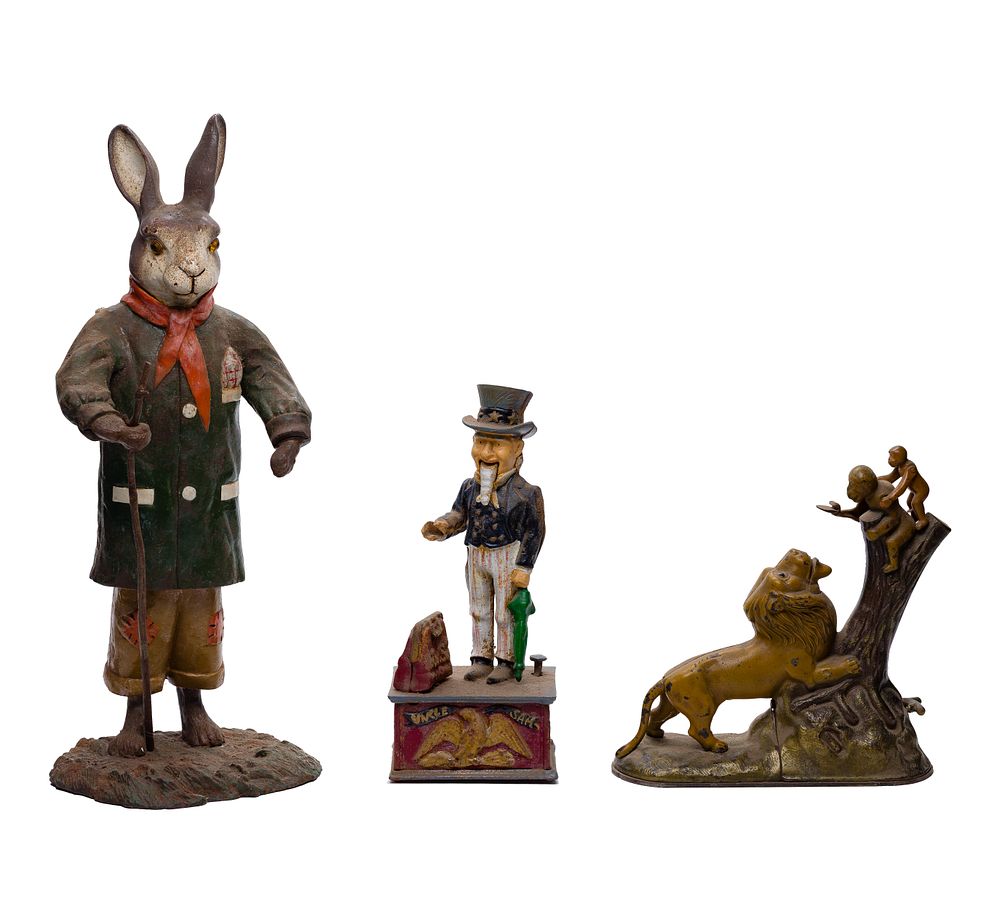 Lot 546: Cast Iron Toy and Bank Assortment