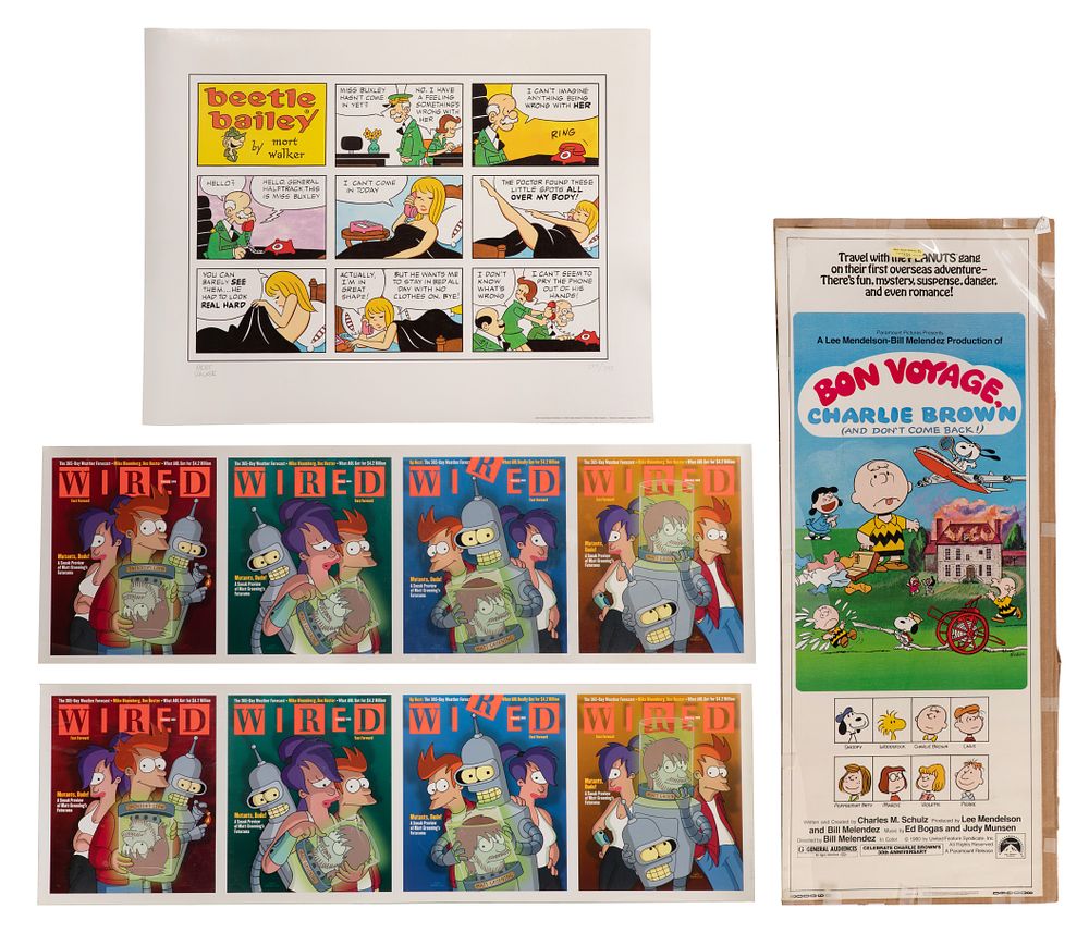 Lot 555: Animation Art Print and Poster Assortment