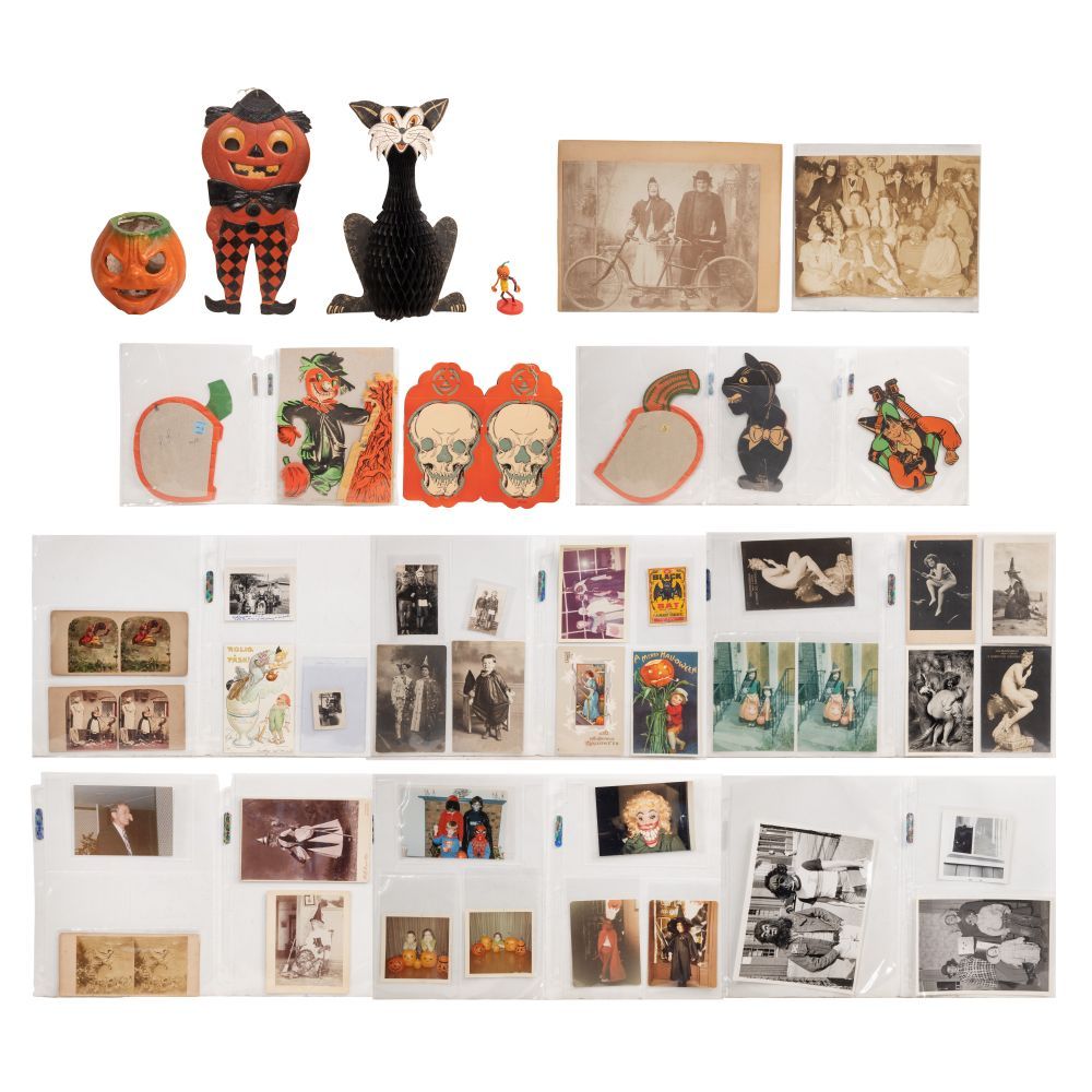 Lot 556: Halloween Die Cut Decoration and Photograph Assortment