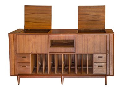 Povl Dinesen - Povl Dinesen Stereo Cabinet Model P.D 191, having four drawers, LP storage slots 