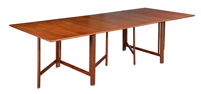 Bruno Mathsson - Bruno Mathsson Maria Flap Teak Table A c.1965 drop leaf and gate leg extension 