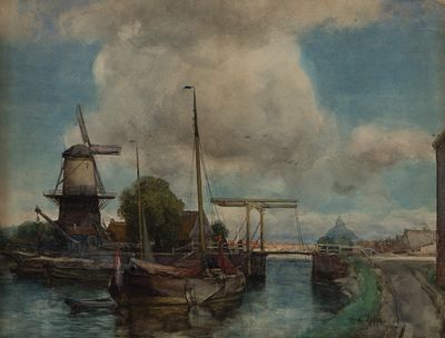 Ferdinand Bernard Hoppe - Ferdinand Bernhard Hoppe (German, 1841-1922) Watercolor on Paper Undated 