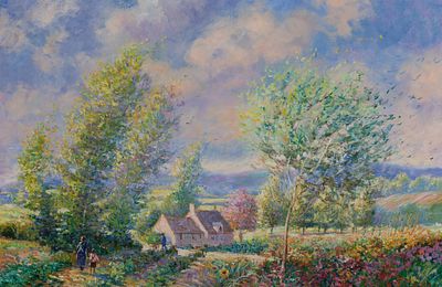 Jeanette Leuers - Jeanette Leuers (French, b.1942) 'Breezy Day' Oil on Canvas Undated, signed 