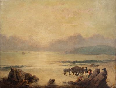 Continental School (19th Century) Oil on Canvas Undated, unsigned, depiction of activities on a 