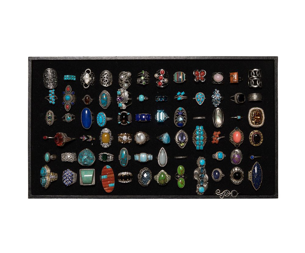 Lot 254: Sterling Silver Ring Assortment